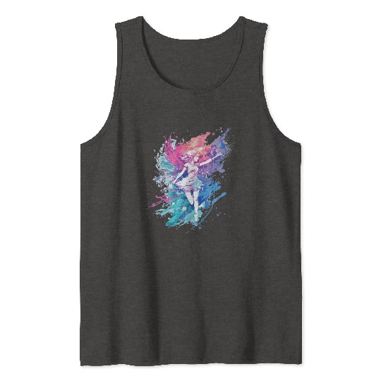 Watercolor Fantasy Fairy Grunge Pastel Goth Butter Tank Tops