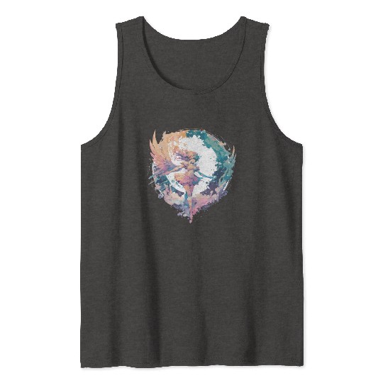 Watercolor Fairy Fairycore Grunge Pastel Goth Aest Tank Tops