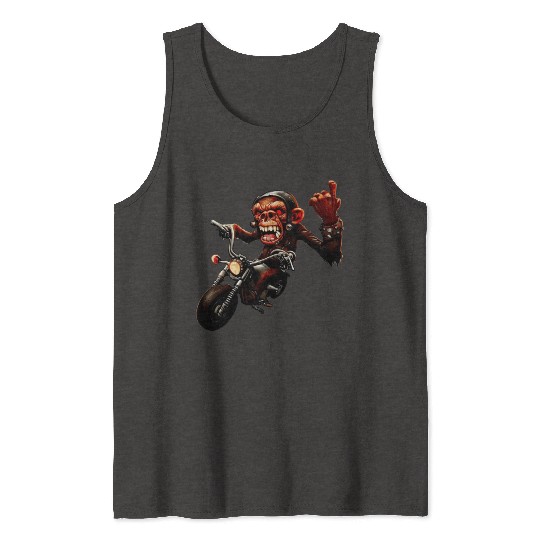Zombie Raider Monkey Rockstar Tank Tops