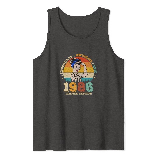 36 Legendary Since 1986 Awesome 36Th Tank Tops