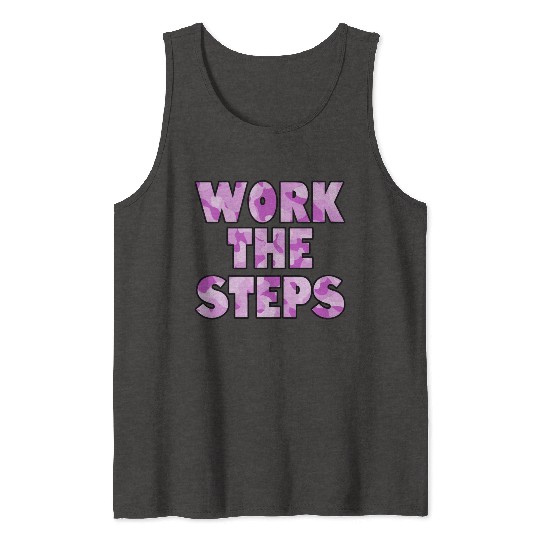 Work the Steps purple camo Tank Tops