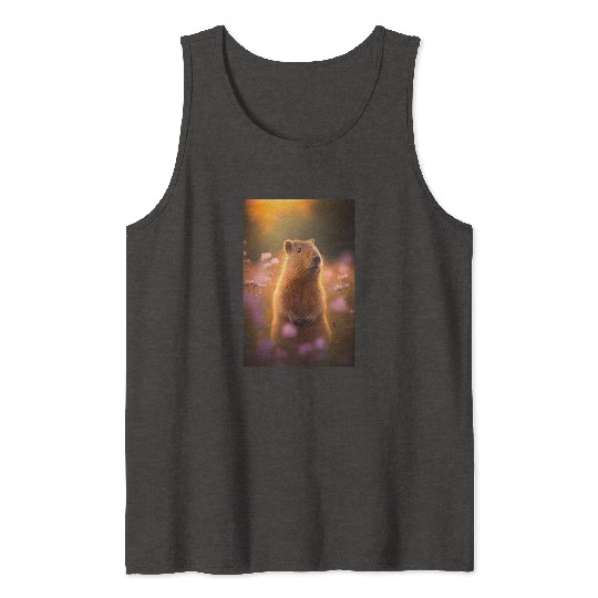 Capybara In Nature Tank Tops