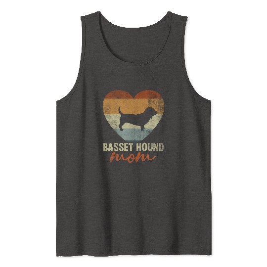 Basset Hound Mom Dog Mother'S Day Tank Tops