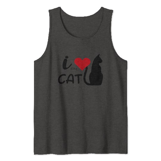 I LOVE MY CAT Tank Tops