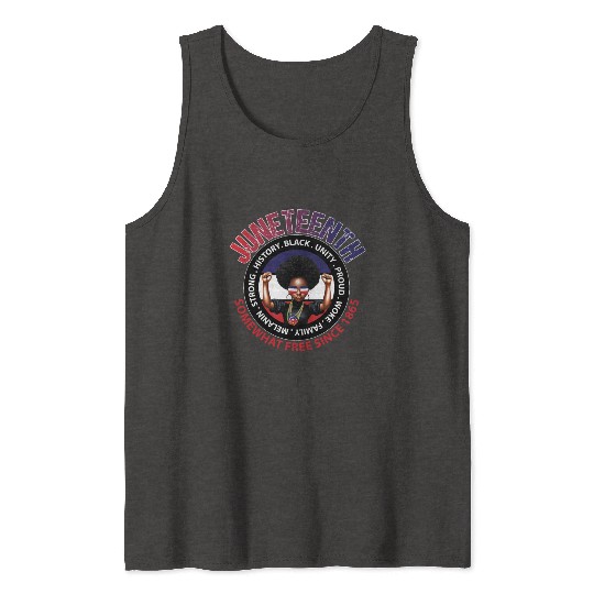 Juneteenth Red White and Blue Power Tank Tops