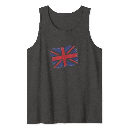 Union Jack Vintage UK Flag Great Britain UK Tank Tops