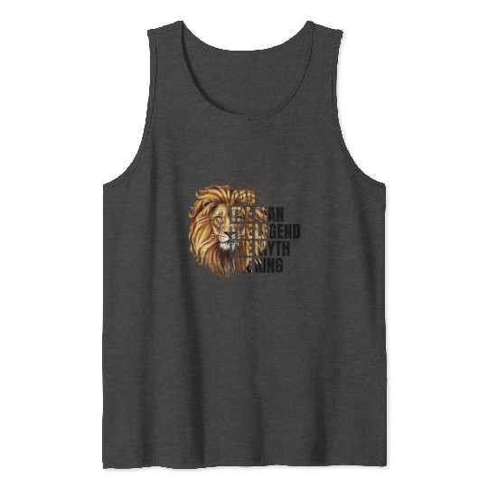 Dad the Man the Legend Leopard Lion Png Tank Tops