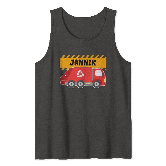 Jannik Trash Truck For Collector Ecologist Tank Tops