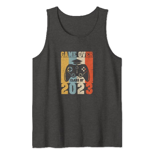 Game Over Class Of 2023 Senior Graduation Gamer Tank Tops