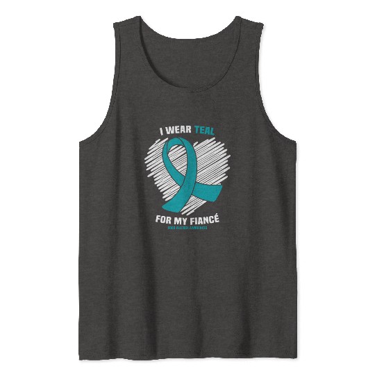 I Wear Teal For My Fiance Food Allergy Awareness Tank Tops