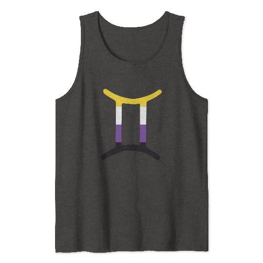 Non Binary Gemini Sign Non Binary Pride Tank Tops