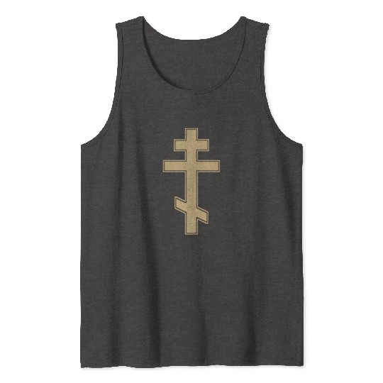 Russian Orthodox Cross Slavo Byzantine Cross Tank Tops