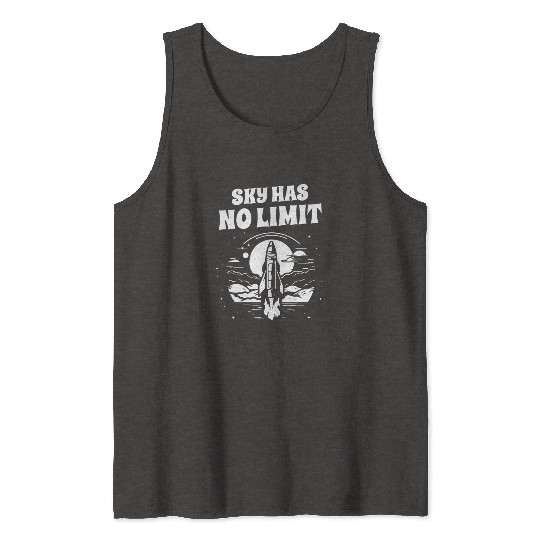 Aerospace engineer sky no limit rocket scientist Tank Tops