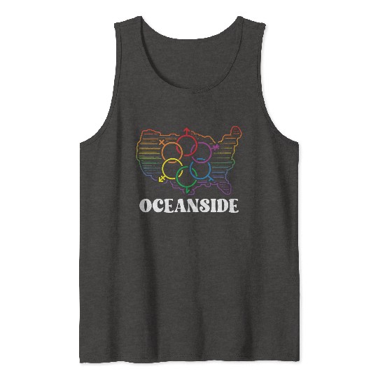 Oceanside Pride Month Pride Flag LGBT Community LG Tank Tops