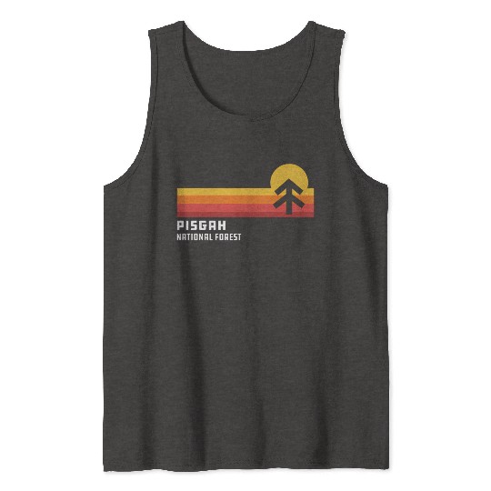 Retro Sunset Pisgah National Forest Asheville Tank Tops