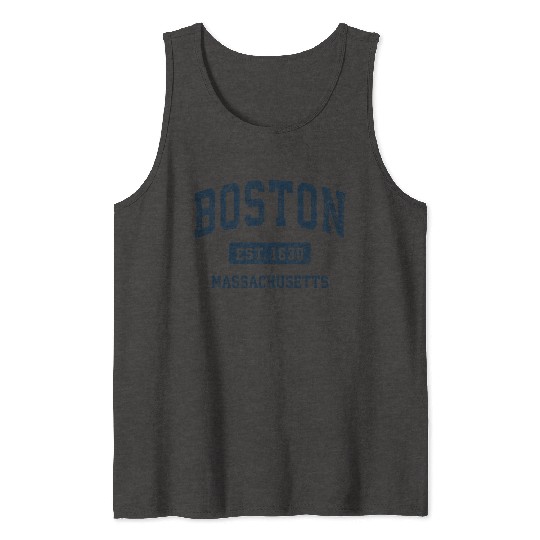 Boston Massachusetts Ma Vintage Athletic Tank Tops