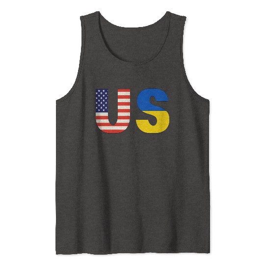 Flag Of Usa And Ukraine Ukrainian Americans Patrio Tank Tops