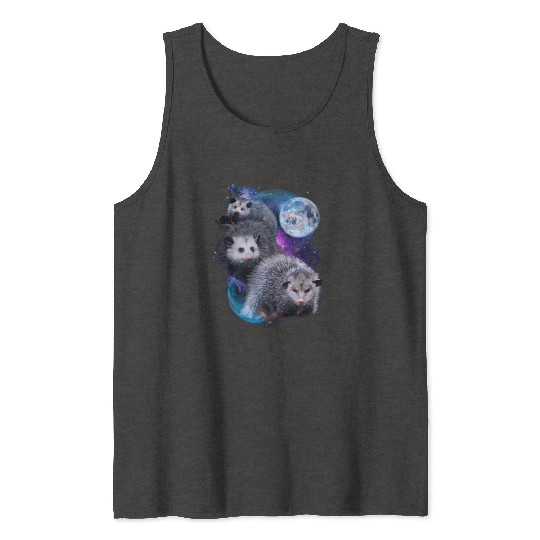 3 Moon Opossum Marsupial Rodent Opossum Novelty Tank Tops