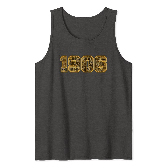 Mens Alpha African Fraternity Hand Sign 1906 Words Tank Tops