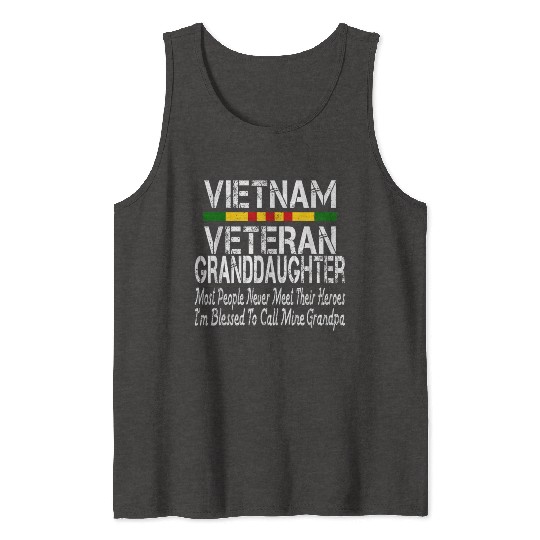 US Army Vietnam Veteran Granddaughter Tank Tops