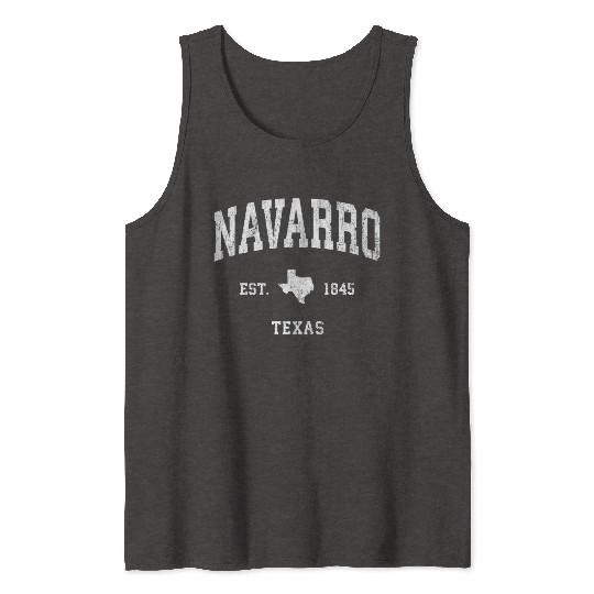 Navarro Texas Tx Vintage Athletic Tank Tops