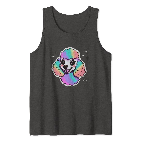 Rainbow Poodle Dog Lover Puppy Tank Tops