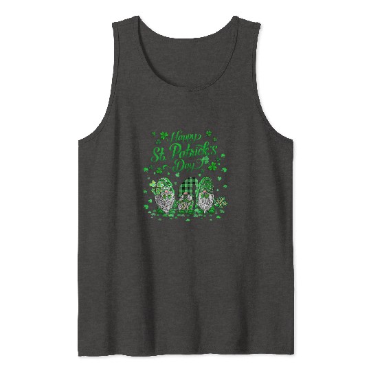 Happy St Patric Day Gnomes Saint Paddys Pattys Tank Tops