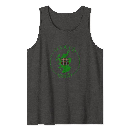 Tartan Shamrock Scotland Scotch Scots Irish Pride Tank Tops