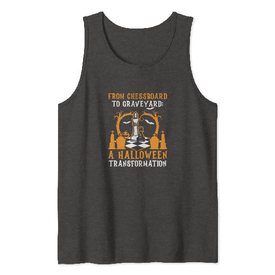 Chess Halloween Trick Or Treat Chess Board Game Tank Tops