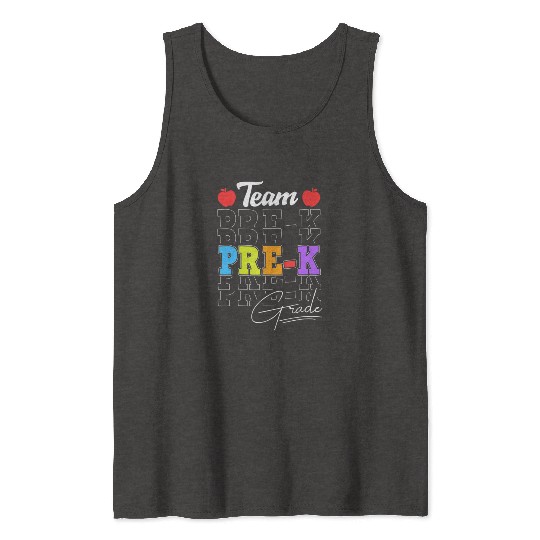 Team Pre K Squad Back To School Teacher Tank Tops