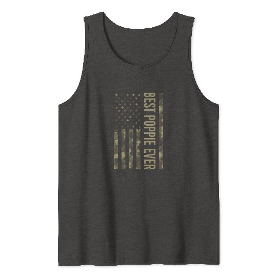 Best Poppie Ever Us American Flag Camo For Tank Tops