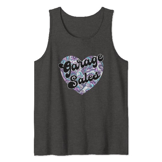 Garage Sales paisley heart Tank Tops
