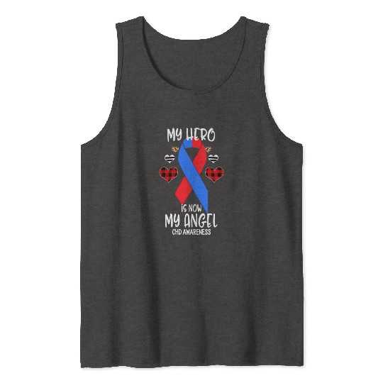 Chd Awareness Remembrance Hero Is Now My Angel Tank Tops