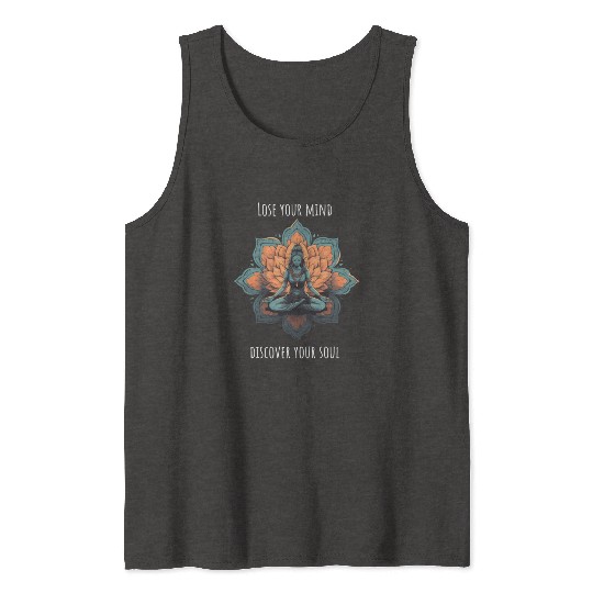 Women's Yoga Meditation Lotus Design Tank Tops