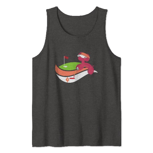 Summer Golf Balloon Dog Tank Tops