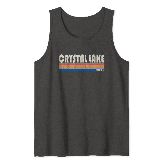 70S 80S Style Crystal Lake Il Tank Tops