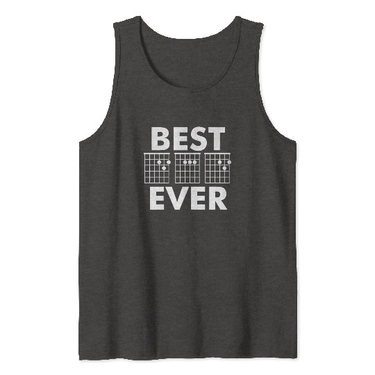 Mens Best Dad Ever Guitar Chords Guitarist Father Tank Tops