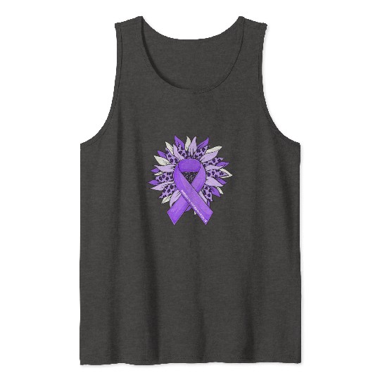 Pancreatic Cancer Sunflower Pancreatic Cancer Tank Tops