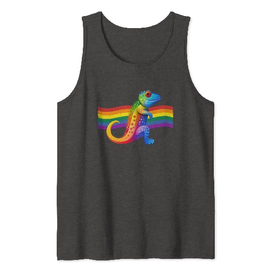 Gay Pride Gecko Tank Tops