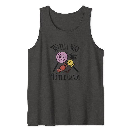Witch Way To The Candy Spooky Halloween Tank Tops