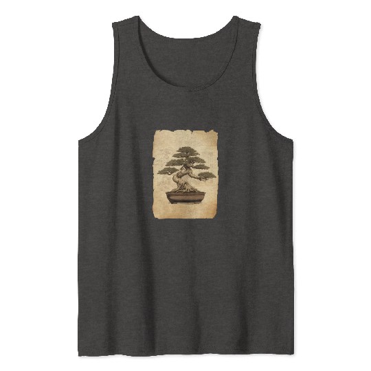 bonsai Japanese Art Tank Tops
