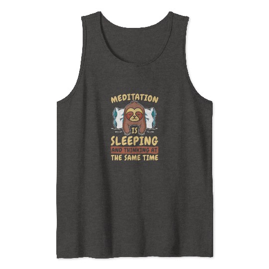 Sloth Meditation Sloth Yoga Tank Tops