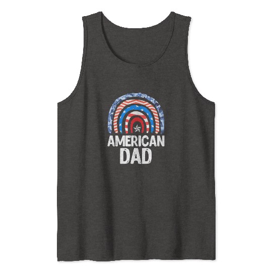 All American Dad Independence Day Party USA Father Tank Tops