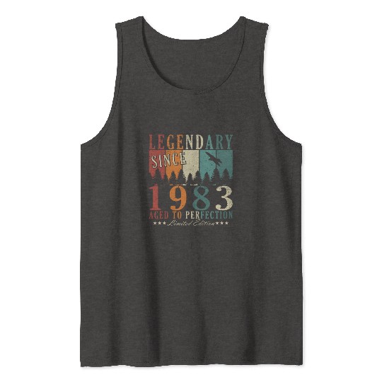 40th birthday man vintage 1983 legend Tank Tops