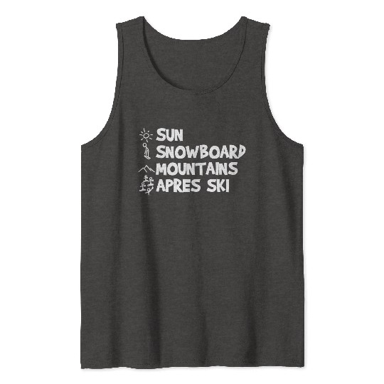Funny Snowboarding Joke Tank Tops