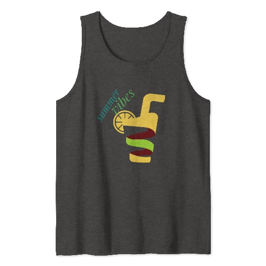 Cool lemon drink summer design Tank Tops