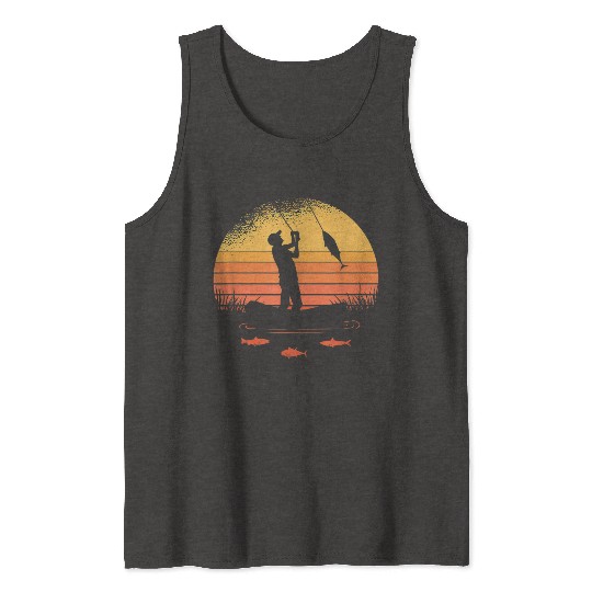 Funny Fishing Design For Men Women Bass Fly Fishin Tank Tops