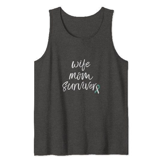 Cervical Cancer Awareness Products Ribbon Survivor Tank Tops