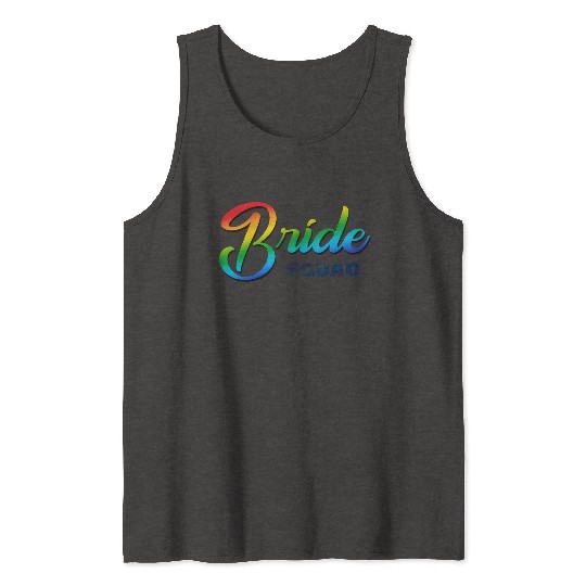 Bride Squad Rainbow Tank Tops