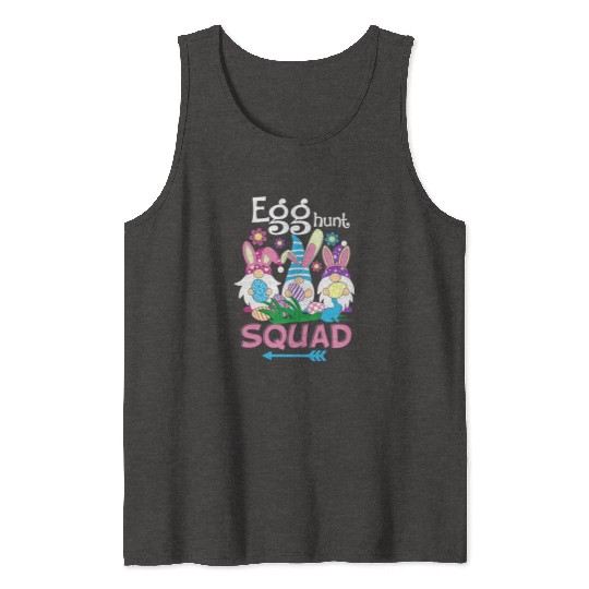 Egg Hunt Squad green Tank Tops